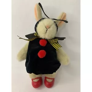 Hoppy Vanderhare Plush Bunny 1990 Wearing Ladybug Outfit Taste O Honey 1993 - Picture 1 of 15