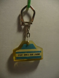 porte clef shell automobilia keychain keyring old 60's - Picture 1 of 2
