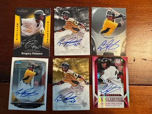 Gregory Polanco 6 Card Auto Lot-Bowman Chrome, Inception, Elite, Sterling, Onyx+ - Picture 1 of 2