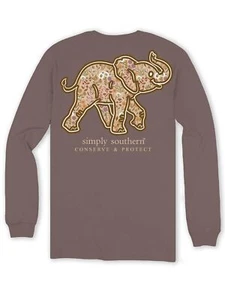 Simply Southern (LS-TRACKE2-WLDFLWR-MOCHA-XL) Elephant Wild Flowers - Adult Long - Picture 1 of 3