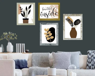 EK-HUT Rustic Photo Frame A1 A2 A3 A4 A5 Poster Frame Vintage Wall Art Picture Frames