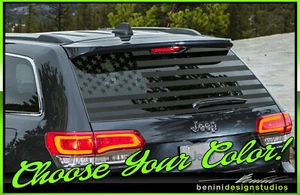 AMERICAN FLAG SUV Back Window Decal UNIVERSAL  -FITS Toyota Highlander Rav4 - Picture 1 of 2