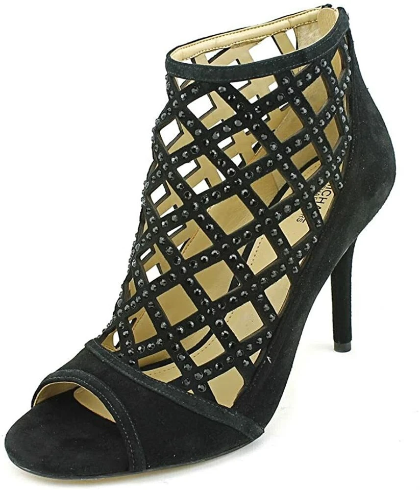 Botín Michael Michael Kors Mujer Yvonne Punta Abierta, Negro, Talla: 10 M Foto 1 de 4