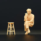1/64 Scale Sitting Lonely Boy Unpainted Resin Miniature Figure Model Scene Props