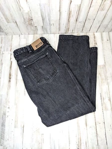 Duluth Trading Co Mens 42 x 32 Jeans Black Washed Denim Thick Reinforced Hem - Picture 1 of 7