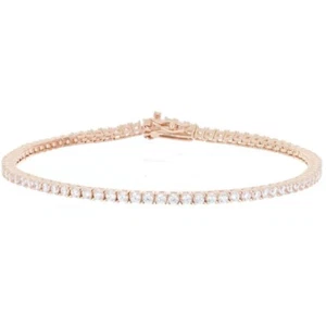 URANIA PREZIOSI - Bracciale Tennis in argento con brillanti da 2 mm - 18 cm - Picture 1 of 2