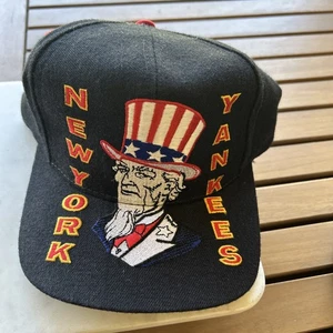 VTG 90s New York Yankees Eds West Signatures Uncle Sam Snapback Hat Cap Rare - Picture 1 of 15