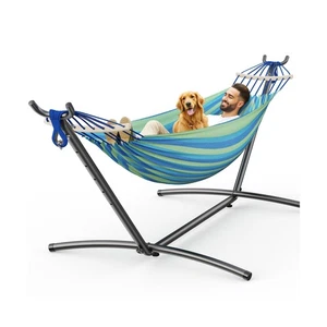 Doppelhängematte, strapazierfähig tragbar, 500 Pfund Gewichtskapazität, perfekt für beide... - Bild 1 von 8