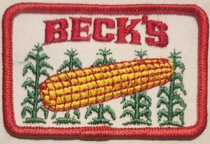 Beck's Hybrids embroidered sew on patch farmers agriculture retail seed company - Afbeelding 1 van 2