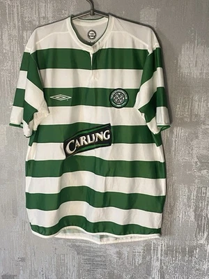 Vintage Replica  Celtic Fc Jersey Size L Umbro Soccer Football 03/04 White - Image 1 of 4