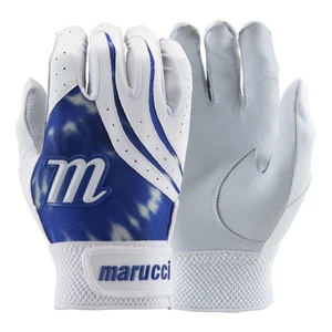 Marucci Iris Womens Fastpitch Softball Batting Gloves - White/Royal - Large - Picture 1 of 3