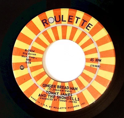 TOMMY JAMES & THE SHONDELLS – DO SOMETHING TO ME/GINGER BREAD MAN VINYL 45 82-81 - Image 1 of 3