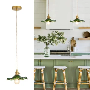 Pendant Light Fixture Glass Hanging Light Flower Light Fixture Pendant Lights... - Picture 1 of 9