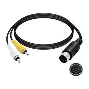 AV A/V CABLE CORD for the MK-1601 SEGA GENESIS 1 AUDIO VIDEO TV COMPOSITE *NEW* - Picture 1 of 8