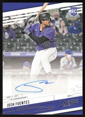 2021 Panini Chronicles Prestige Rookie Autographs Josh Fuentes Colorado Rockies - Image 1 of 2