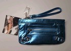 NWT VTG Rare Britney Spears Curious Blue Metallic Wristlet Clutch 2004 Gift