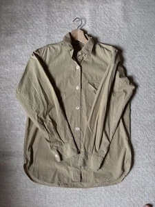 Auralee Beige Long Sleeve Shirt Size 1 Stylish Pocket Men Made EX - Picture 1 of 3