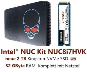 Intel NUC8i7HVK i7-8809G PC mit 32GB RAM und neuer 2 TB SSD fertig installiert - Bild 1 von 3