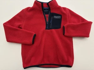 Vineyards Vines 1/4 Zip Fleece Pullover Boys SZ Small Red - Picture 1 of 3