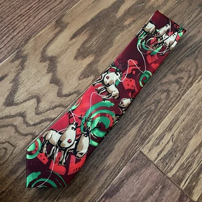 Gravata de Natal J. Garcia Dracula Claus Collection 60 renas festa de fim de ano - Imagem 1 de 4