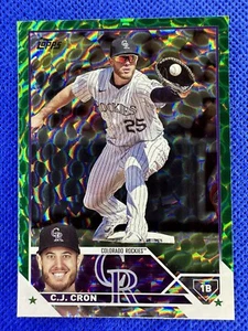 2023 #63 CJ Cron Topps Series 1 Baseball Green Foil Parallel 453/499 - Picture 1 of 3