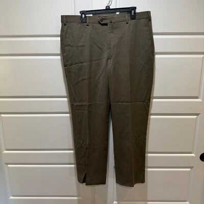 Ermenegildo Zegna Wool Dress Pants Brown Trousers Mens 54 L - Image 1 of 4
