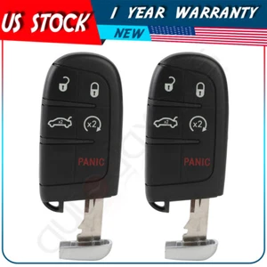 2 Remote Car Key Fob for Chrysler 200 300 Dodge Challenger 2015 2016 2017 2018 - Picture 1 of 9