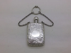 Victorian 1900 Sterling Silver Acanthus Scent Bottle Hallmarked Birmingham - Picture 1 of 18