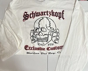 Schwartzkopf Customs Motorcycle Men's Long Sleeve Logo T-Shirt, Black Size 3XL - Picture 1 of 7