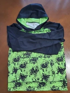 Energy Zone Boys Green And Black Digital Camo Hoodie Size XL 14/16 - Picture 1 of 3
