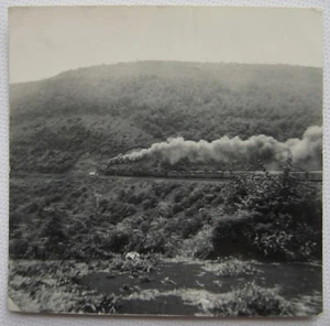 Foto 1950 Horseshoe Curve Pennsylvania Railroad motores de tren de vapor y diésel - Imagen 1 de 2