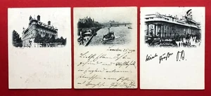 3 x AK LONDRA 1900/01 New Scotland Yard, Tamigi, Banca d'Inghilterra (106064 - Foto 1 di 2