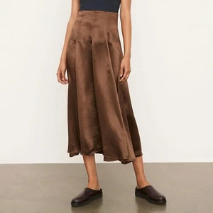 VINCE Paneled Slip Midi Skirt in Verona Brown Size 0 - Bild 1 von 5
