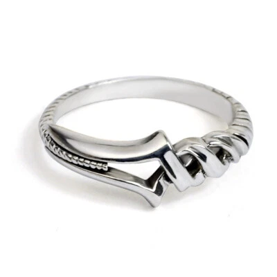 Anillo Lanza de Longinus Hombre S925 Plata Esterlina Joyería Regalo Ajustable Talla 8-10 Foto 1 de 4