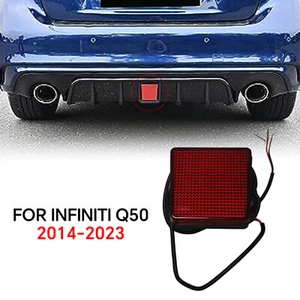 Real Brake Light For 14-23 Infiniti Q50 Rear Bumper Diffuser Signal Beam LamplqE - Picture 1 of 9