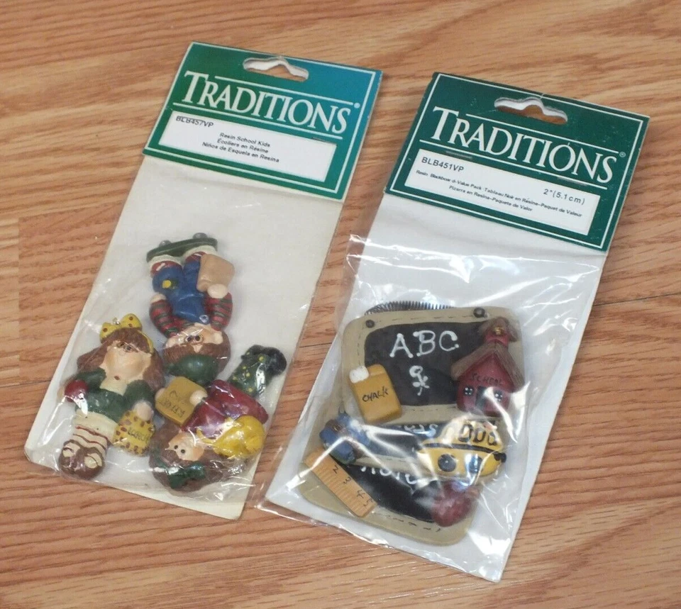 Genuine Traditions (BLB457VP) Pack of 3 Small Craft Resin School Kids READ