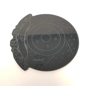 Disco freno/pinza bevande incise sottobicchieri nero acrilico - Focus RS - Foto 1 di 3