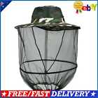 Insect Mesh Cap Midge Hat Face Protector For Outdoor Fishing (Green Camo)