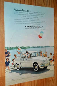 Renault Dauphine 1959 original grande vintage anuncio impreso anuncio 59 Lecar - Imagen 1 de 1
