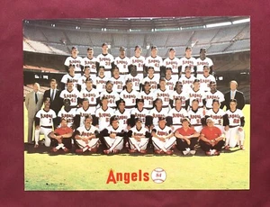 1984 CALIFORNIA ANGELS BASEBALL TEAM PHOTO 1985 SCHEDULE ON BACK REGGIE JACKSON - Picture 1 of 2
