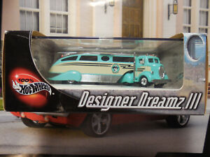 Hot Wheels Designer Dreamz III '38 COE with Travel Trailer 2 pc set 100% ELWOODY