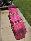 Vintage Folding Chaise Lounge Lawn Jelly Tube Chair Beach Camp Pool Patio
