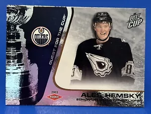 2002-03 Pacific Quest For The Cup Ales Hemsky Rookie Card /950 Edmonton Oilers - Picture 1 of 2