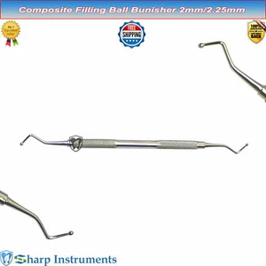 Composite Flat Plastic Filling Ball Burnishers Dental Instrument For Restoration - Bild 1 von 2