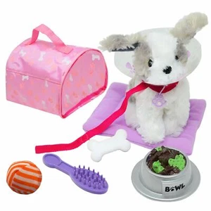The New York Doll Collection Plush Puppy Dog Accessories Play Set for 18" Dolls - Picture 1 of 7