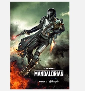 The Mandalorian Season 3 Poster 27x40 Double Sided Star Wars Disney+ Din Djarin - Picture 1 of 4