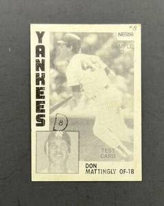 1984 Nestle Don Mattingly #8 Rookie RC Sample 3 Test Proof - Picture 1 of 3