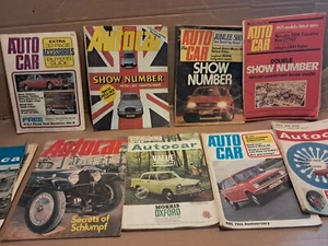 VINTAGE  Autocar X 9 job Lot Bundle Car SHOW NUMBERS MIXED YEARS VERY GOOD - Imagen 1 de 7