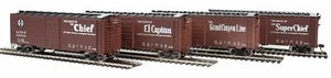 HO Scale 40' PS-1 Santa Fe Slogan Boxcars (4-Pack) - Walthers #910-51402 - Picture 1 of 6