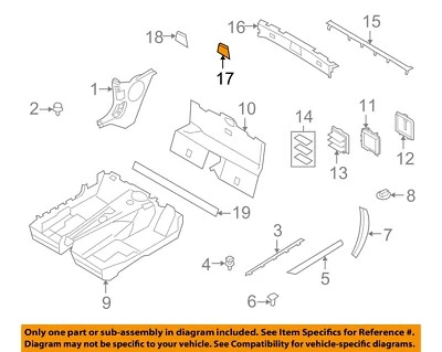 Cubierta interior BMW OEM 09-16 Z4 51469167041 Foto 1 de 2